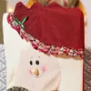 Capas de cadeira de decoração de Natal transfronteiriças, capas de cadeira tridimensionais de desenho animado, capas de cadeira de jantar, Papai Noel, boneco de neve, capas de banco de rena