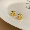 Diseño único y versátil para el día a día, colección de aretes huecos con empalme geométrico brillante, accesorios para orejas de mujer simples y distintivos
