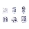 Cuentas de plata de ley S999 estilo chino retro, cuentas de elefante pequeño con seis caracteres, cuentas de transferencia de palabras reales, accesorios de cuerda manual para bricolaje