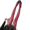 Medias de Red Europeas y Americanas Transfronterizas para Mujer, Medias de Red Delgadas con Flores Dulces, Pantimedias Jacquard Sexy con Cortes 6212