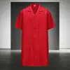 Jaleco Azul de Manga Curta Roupas de Trabalho Camufladas Roupas de Proteção do Trabalho Roupas à Prova de Poeira para Oficina Resistente a Manchas Jaleco Longo Roupas para Manuseio em Fábrica de Criação