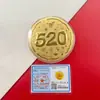 Concha de Agua Oro Puro 999 Serie de Monedas Grandes Adorno de Fortuna Artesanía Chapada en Oro para Regalos Navideños Venta al por Mayor