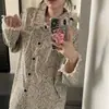 Pijama elegante de renda com franjas para meninas, conjunto de manga longa e calça comprida para primavera e outono, alta aparência, para dormitório estudantil e uso doméstico