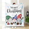 Manta de Franela Navideña Manta Gruesa Impresa por Ambos Lados Manta para la Siesta Manta de Regalo