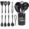 Espátula de silicone colher de sopa conjunto de 10 peças espátula de silicone antiaderente de grau alimentício resistente a altas temperaturas de silicone terno de utensílios de cozinha atacado