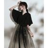 Vestido de Noche para Reunión Anual para Mujeres 2026 Estilo Nuevo, Se Puede Usar en Banquetes y Uso Diario, Estilo Hepburn Negro Vestido de Presentadora para Examen de Artes Vocales