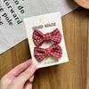 Grampo de Cabelo Vermelho para Festival de Primavera Infantil, Presilha de Tecido Vermelho com Bolinhas, Fofa para Menina, com Laço, Grampo com Atmosfera de Ano Novo