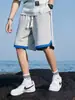 Pantalones Cortos Deportivos con Abertura Estilo Americano para Niños, Pantalones Cortos de Baloncesto para Jóvenes, Estudiantes de Secundaria, Pantalones Cortos de Cinco Puntos Elegantes y Modernos para Niños Mayores