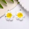 Pingente de flor de resina plumeria Acessório para corrente de celular DIY Chaveiro Capa de celular Bolsa Brinquedo Pequeno ornamento acessório