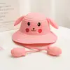 Sacuda o som do mesmo ouvido pode mover o chapéu bebê chapéu de palha fofo crianças chapéu de pescador super fofo chapéu de sol