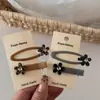 Pinza para el pelo vintage de acetato con estampado de leopardo y flor de pedrería, pinza Bb versátil y elegante, pasador ovalado para flequillo y accesorios para el cabello para mujer