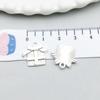 1 nuevo colgante colgante serie copo de nieve muñeco de nieve navideño plateado brillante accesorios para collar pulsera DIY