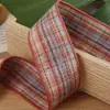 Acessórios de laço de fita xadrez colorida estilo academia, presilhas de cabelo, decorações para sapatos, chapéus, decorações de laço, acessórios de vestuário, fitas