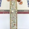 Encaje de organza bordado con lentejuelas, gasa, hilo dorado, cordón de hueso, cinta, accesorios de nuevo estilo nacional, 4.5 cm de ancho