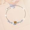 Pulsera de Plata de Ley S925 Más Vendida Transfronteriza Joyería de Moda Simple Redonda Estrella Piedra de Nacimiento Moissanita Pulsera al por Mayor