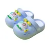 Nuevos y lindos zuecos de dibujos animados de helicóptero con suelas suaves e luces para niños, zapatillas versátiles ligeras de EVA para exteriores