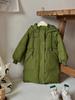 Chaqueta de plumón para niños de longitud media gruesa para otoño e invierno, estilo ropa de trabajo a la moda, ropa para niños de plumón de pato blanco, abrigo cálido de invierno para bebé