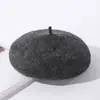 Chapéu de lã Beilei novo estilo coreano versátil cor sólida boina de lã chapéu de pintor quente feminino outono e inverno