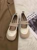 Sapatos baixos femininos 2025 primavera novo nicho boca rasa gancho e laço comércio exterior plus size Mary Jane sapatos casuais