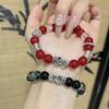 Pulseira de Contas Pixiu Antiga Feita à Mão Estilo Casal Original Pulseira Masculina Pulseira Feminina Joia de Pulso Estilo Chinês Novo