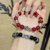 Pulseira de Contas Pixiu Antiga Feita à Mão Estilo Casal Original Pulseira Masculina Pulseira Feminina Joia de Pulso Estilo Chinês Novo