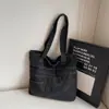 Bolsa Jeans da Moda Nova Bolsa Tote Grande Capacidade Feminina Bolsa de Ombro Distinta Bolsa de Ombro para o Dia a Dia Versátil