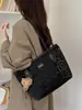 Bolso de mano retro estilo coreano, gran capacidad, diseño nuevo, adecuado para ir al trabajo y uso casual, bolso de compras con estampado de leopardo para mujer
