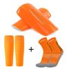 Conjunto de Três Peças Caneleira de Futebol Meias de Futebol Meias de Borracha Meia de Compressão Caneleira Placa Tibial Meias sem Pé Combinação