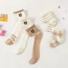 Medias de cristal para mujer de verano, calcetines finos invisibles, calcetines bajos, versátiles, transpirables, absorbentes de sudor, calcetines para estudiantes, calcetines de oso