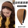Diadema de ala ancha para mujer, nuevo estilo otoño e invierno 2026, diadema de copa alta, banda ancha para el cabello, accesorio para el cabello de moda de alta gama, tocado gris