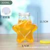 Botella PET desechable transparente de 300 ml para bebidas, botella de 400 ml para jugo de frutas, té con leche, botella en forma de estrella, botella de plástico con estrella de cinco puntas