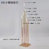 Nuevos Accesorios para Bodas Luces Guía de Camino Tiras de Hielo Cristal Madreperla Hierro Forjado Soporte Guía de Camino Escenario de Boda Decoración Dorada Guía de Camino