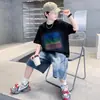 Conjunto de Verano de Manga Corta para Niños 2026 Estilo Nuevo para Niños Medianos y Mayores Niños de Verano Delgado Manga Corta Deportivo Infantil Estilo Fresco