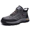 Sapatos de Cano Alto de Algodão Transfronteiriços, Botas de Neve Quentes de Veludo de Inverno, Sapatos Externos Espessados para Homens Resistentes ao Frio do Nordeste Antiderrapantes com Solado Grosso