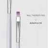 Estilo Japonés Transfronterizo Nuevo Single Blanco Palo Uña Arte Fototerapia Pluma Morada Cabeza Degradado Fototerapia Pluma Profesional Uña Arte Pincel