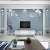 Papel Tapiz de Fondo para TV con Imagen de Flores y Pájaros 8D Nuevo Estilo Chinoiserie Papel Tapiz de Pared para Sala de Estar Película y Televisión Papel Tapiz de Pared Decorativo Mural para Mesita de Noche del Hogar