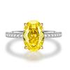 Joyería Mujing 2023 Nuevo Anillo S925 Plata Diamante de Alto Carbono 8*12 Elíptico Radion para Mujer Cabello Transfronterizo