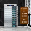 Gabinete de Cubiertos de Acero Inoxidable, Gabinete de Desinfección para Comedor Escolar, Gabinete de Platos con Múltiples Compartimentos, Gabinete de Desinfección y Secado a Alta Temperatura, Almacenamiento