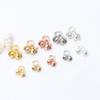 Hebilla de oro de 14 quilates para bolsa, protección de color, collar, pulsera, conexión, capullo de flor, accesorios de joyería DIY, directa de fábrica