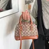 Moda Transfronteriza Otoño 2026 Nuevo Elegante Versátil Bolso de Mano Bolso Tipo Concha para Mujer Estampado Diseño de Nicho Bolso de Hombro Cruzado