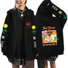 Suéter con cremallera serie badbunny nuevo 2022 casual cómodo sudadera con capucha cárdigan chaqueta de talla grande