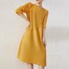 Vestido Plisado con Diseño Único, Falda Plisada, Sin Mangas, Irregular, Holgado, Adelgazante, Patchwork, Ideal para Vacaciones, Versátil Vestido Largo