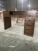 Gabinete Vintage de Madera Maciza para Uñas, Gabinete de Almacenamiento y Exhibición de Uñas Estilo Antiguo, Gabinete de Almacenamiento de Piso para Esmaltes de Uñas de Salón de Uñas