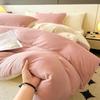 Juego de cama de cuatro piezas de terciopelo de cristal de invierno para el hogar, grueso y cálido, de terciopelo para bebé, de doble terciopelo, de tres piezas, sábana de terciopelo, funda de edredón