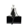 Decoración de Diosa de la Fundación Montaña Vacía Galvanizada Escultura de Figura Abstracta Moderna Simple Oficina Sala de Estar Hotel Decoraciones Suaves