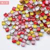 Mosaico de vidro brilhante de 1 cm, faça você mesmo, material infantil feito à mão, pequenas partículas de cristal autoadesivo