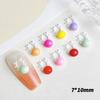 Joyería para uñas de cuerno de alce navideño, colorida, luminosa, mini cabeza de ciervo, accesorios de resina, decoraciones para uñas DIY