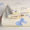 Sábanas de Gasa de Doble Capa Nuevas de Verano Pieza Única Lavables a Máquina Dormitorio de Estudiantes Sábanas para Cama en Casa Funda de Almohada Juego de Tres Piezas para Cama