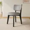Cadeira de Jantar em Madeira Maciça para Uso Doméstico, Cadeira Moderna Estilo Creme com Almofada Macia, Banqueta de Jantar, Cadeira para Reunião de Hotel, Cadeira de Jantar de Luxo Leve com Encosto, Outros