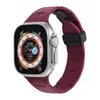 Adequado para Pulseira de Apple Watch S1-10 Geração Ultra Hermes Fivela Dobrável Monocromática Pulseira Esportiva de Silicone